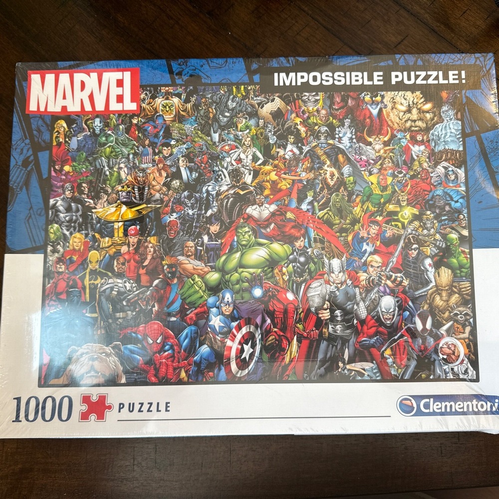 MARVEL‎ COMICS IMPOSSIBLE JIGSAW PUZZLE 1000-PIECE NEW SEALED ITALY CLEMENTONI